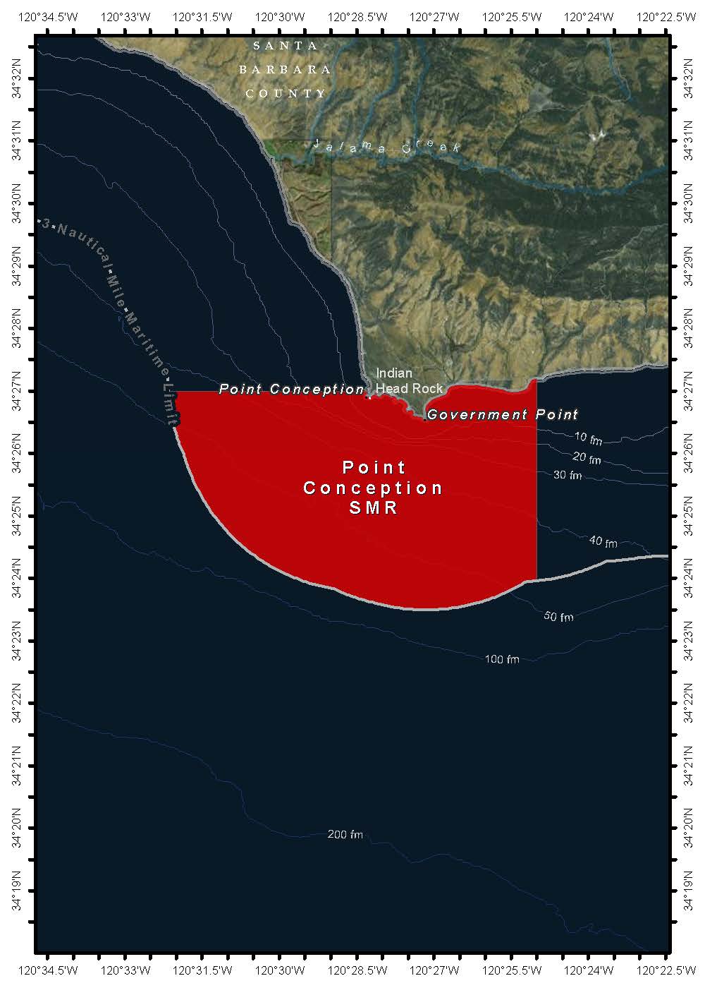 Map of Point Conception State Marine Reserve - link opens in new window